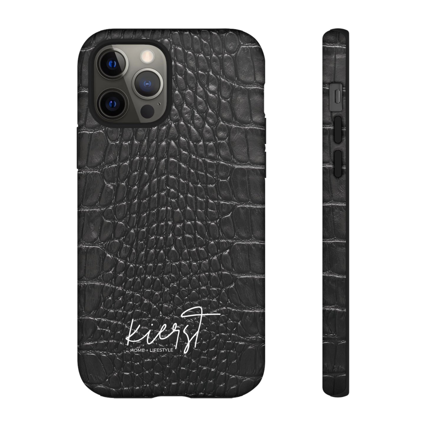 Black Alligator Print iPhone Case