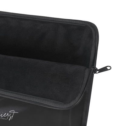 Black Silk Print Laptop Sleeve