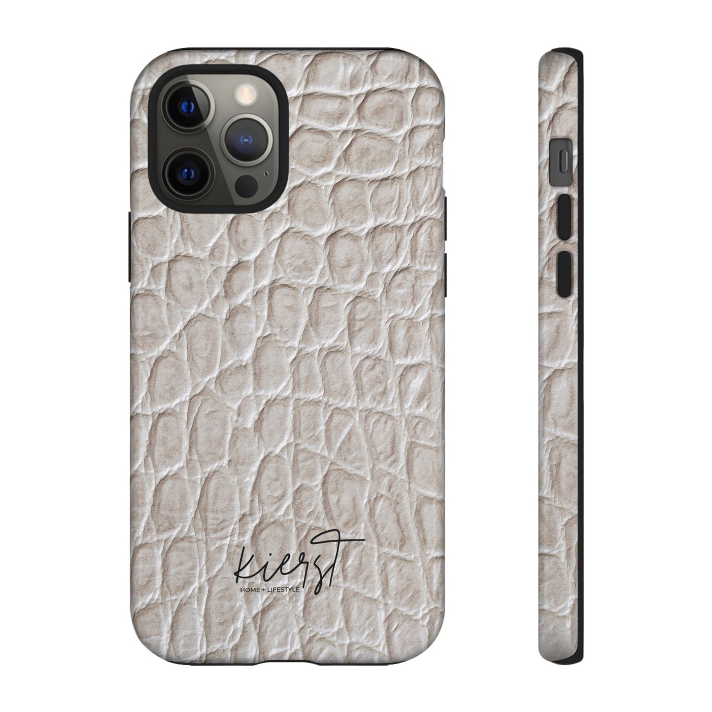Cream Reptile Print iPhone Case