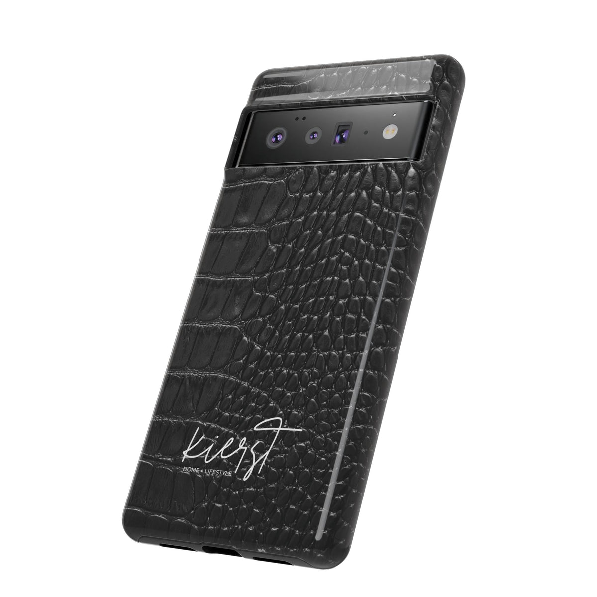 Black Crocodile Print Google Pixel Phone Case