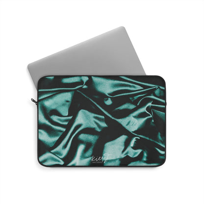 Emerald Silk Laptop Sleeve | Luxe Protection for Your Tech