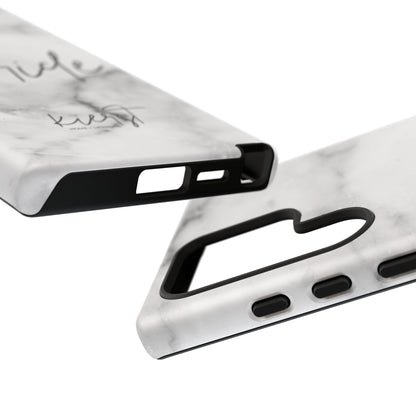 Bride Lived-In White and Grey Marble Samsung Galaxy Phone Case
