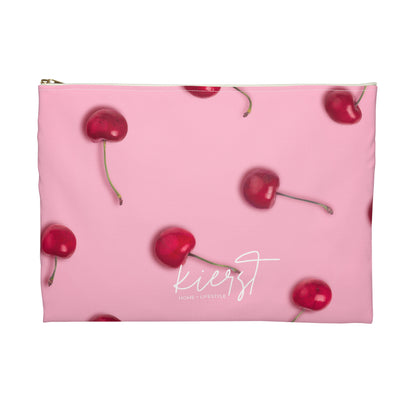 Cherries Accessory Pouch – Limited Edition Pop Cherry Print on Vibrant Pink