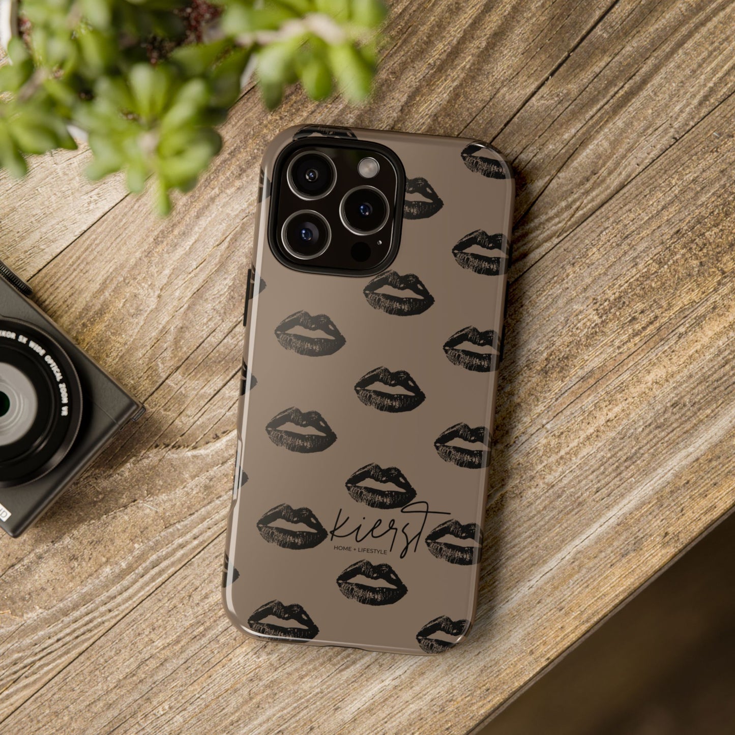 Black Lips and Mocha iPhone Case