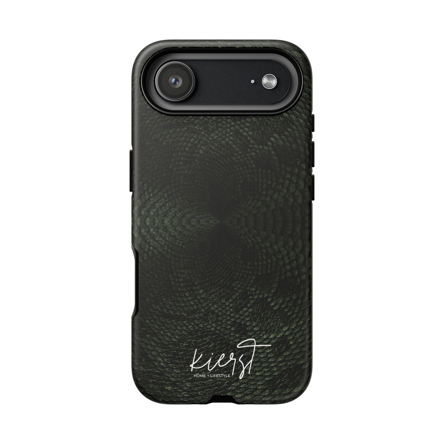 Deep Rich Green Snake Print iPhone Case