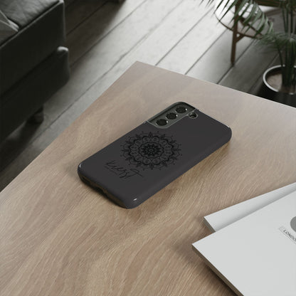 Black Mandala Samsung Galaxy Phone Case | Elevated Symmetry, Timeless Energy