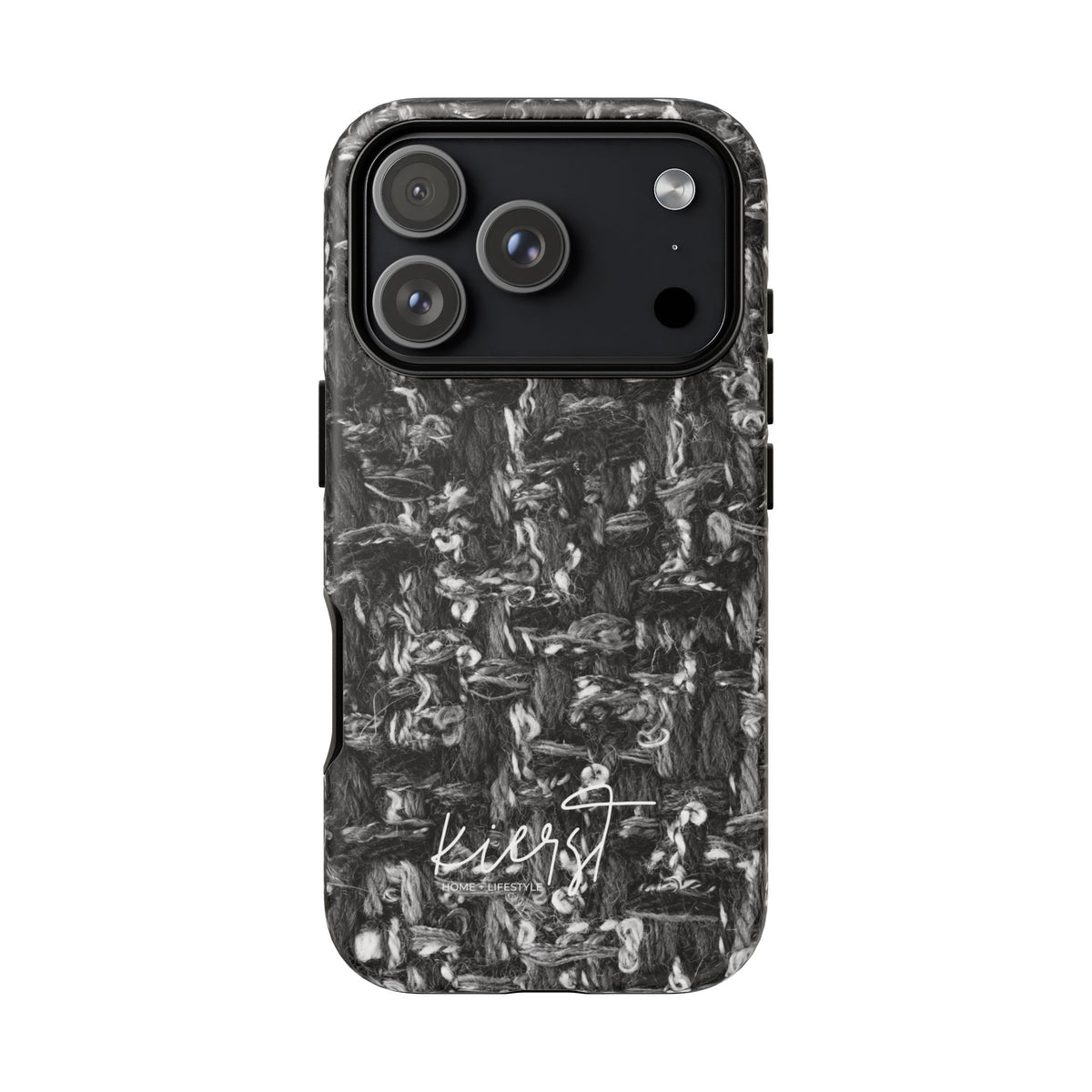 Grey Tweed Print iPhone Case
