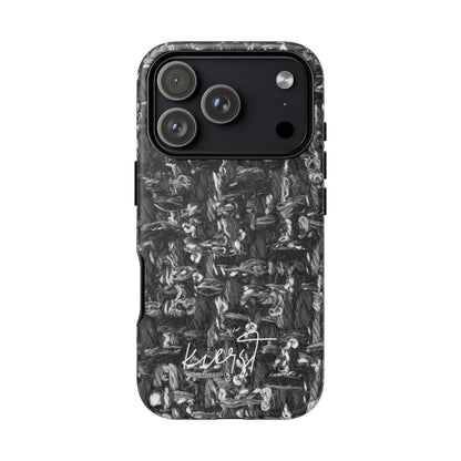 Grey Tweed Print iPhone Case