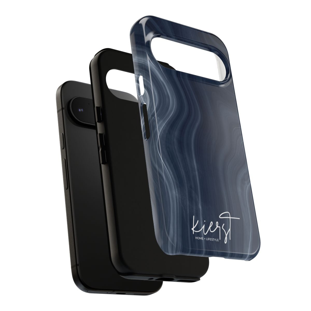 Navy Marble Google Pixel Phone Case