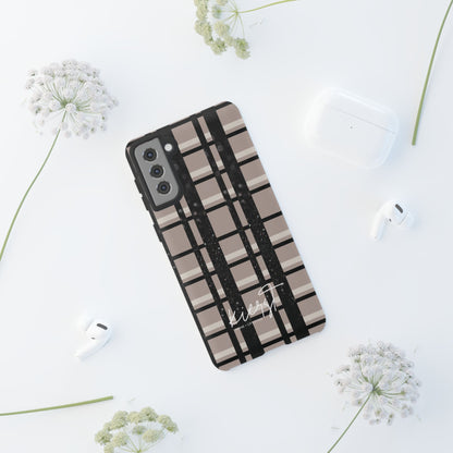 Elevated Neutrals Plaid Samsung Galaxy Case | Structured Style, Soft Edge