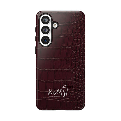 Signature Velvet Noir Crocodile Print Samsung Galaxy Phone Case