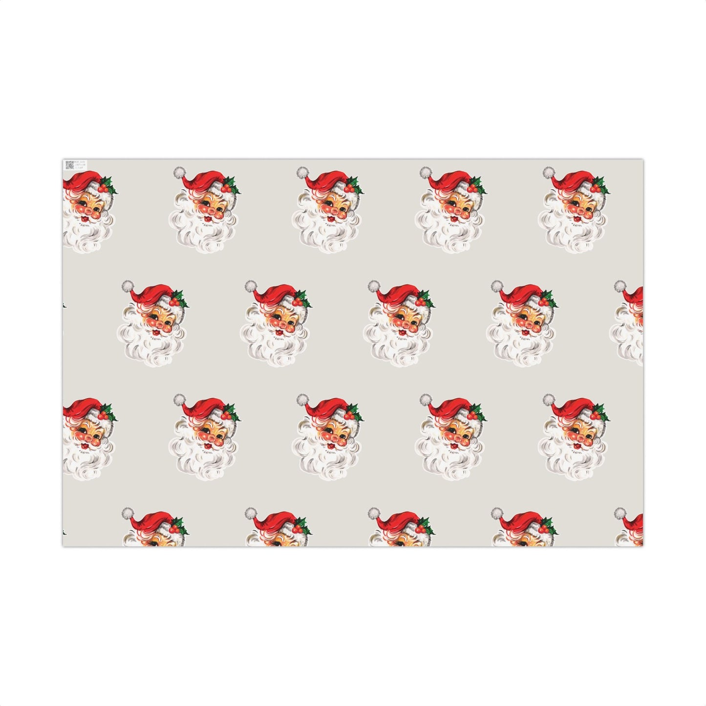 Nostalgic Santa on Bone Gift Wrapping Paper