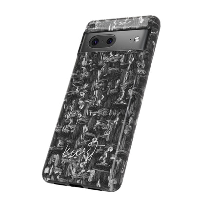 Grey Tweed Print Google Pixel Phone Case