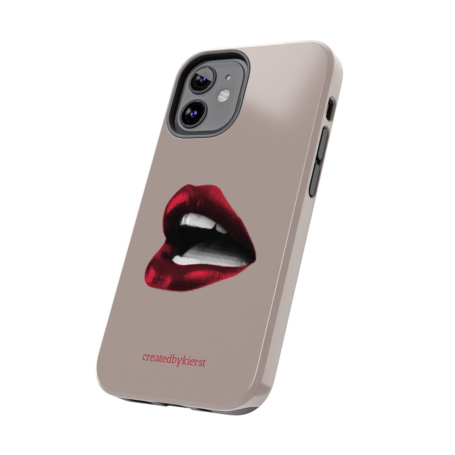 Vintage Newspaper Red Lips iPhone Case