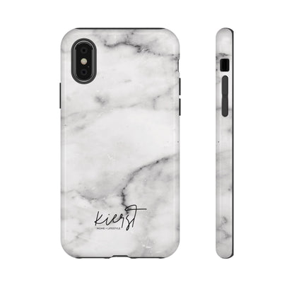 Lived-In White and Grey Marble iPhone Case | Curated Calm, Captured in Marble