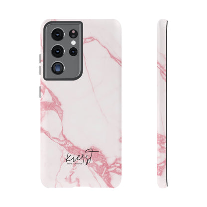 Pink & White Marble Samsung Galaxy Phone Case | Feminine, Polished, and Quietly Bold