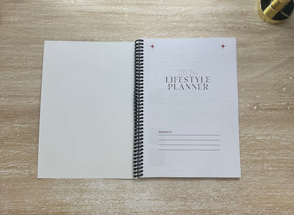 2026 Lifestyle Planner - Signature Pink and Velvet Noir Stripes