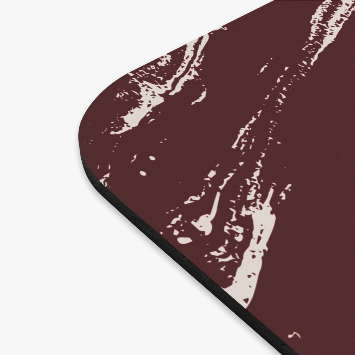 Cream Marble on Signature Velvet Noir Mouse Pad