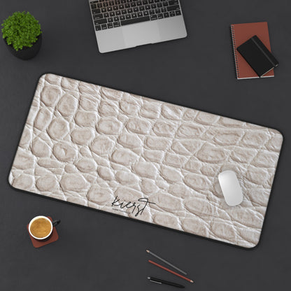 Cream Reptile Print Desk Mat