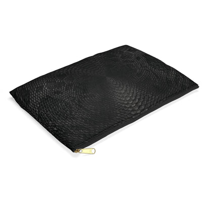 Black + Grey Snake Print Accessory Pouch
