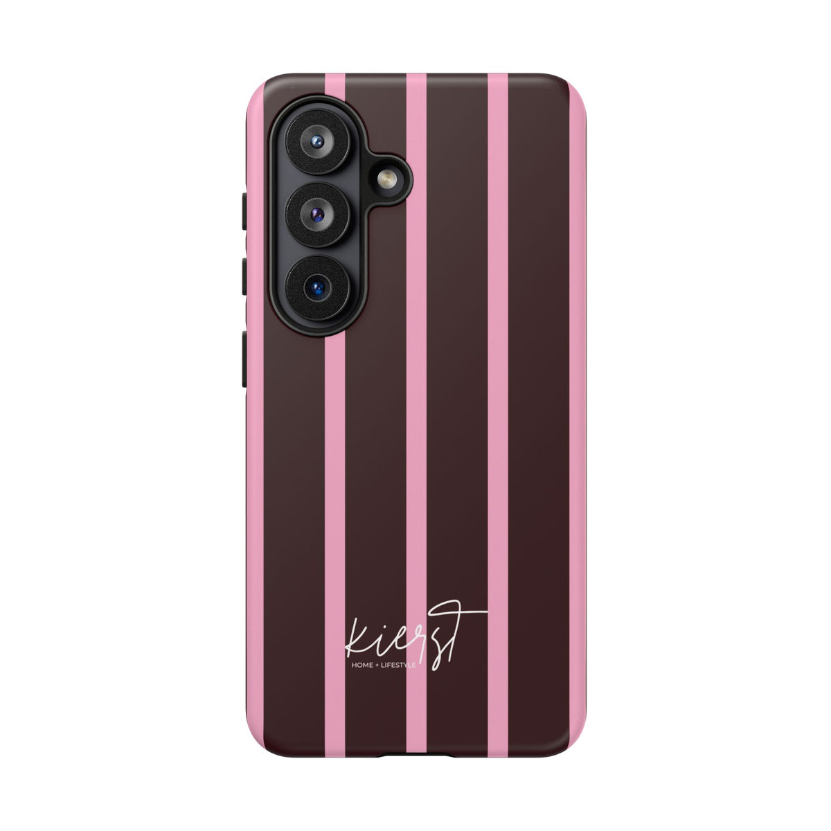 Signature Velvet Noir + Pink Stripes Samsung Galaxy Phone Case