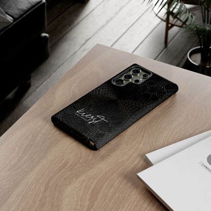 Black + Grey Snake Print Samsung Galaxy Phone Case