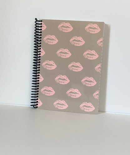 Pillow Talk-Inspired Lips on Oat Notebook