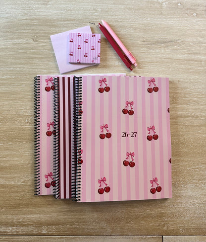 Cherries on Pink Stripes Post-it® Note Pad