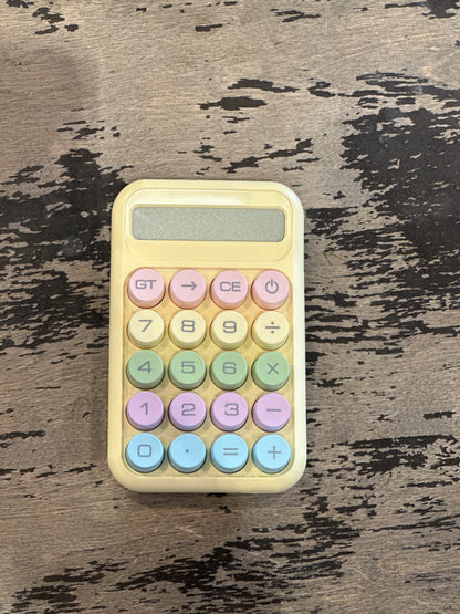 Small Colorful Desk Calculator