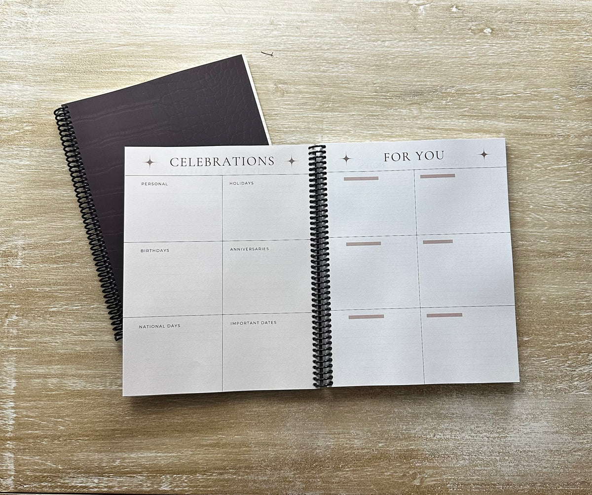 2027 Signature Velvet Noir Crocodile Lifestyle Planner