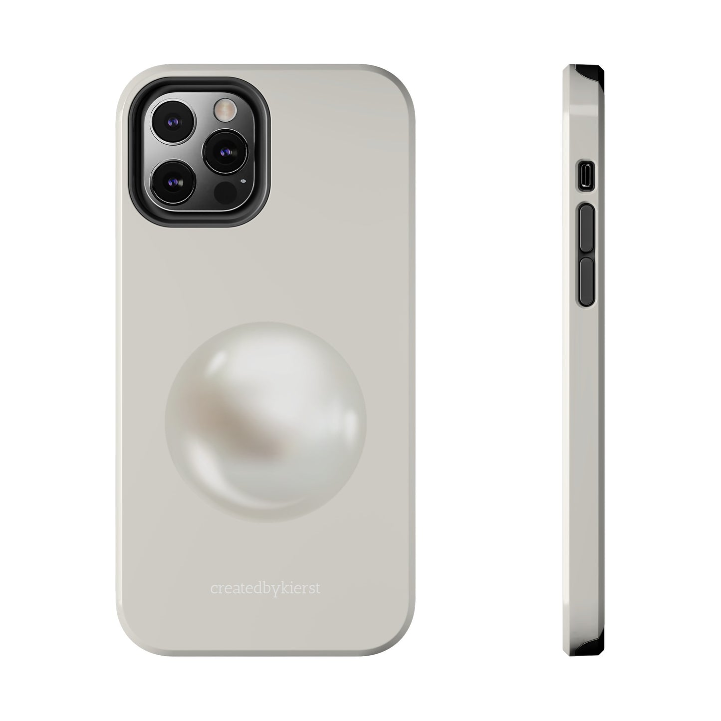 Single Pearl on Beige iPhone Case