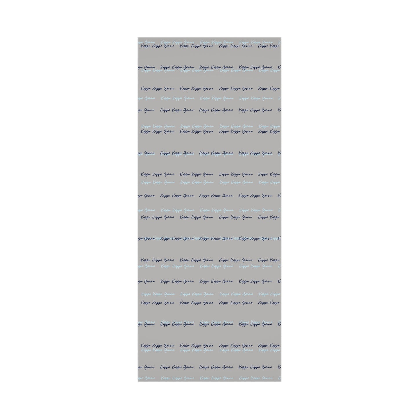 Kappa Kappa Gamma Light Blue Dark Blue on Grey Gift Wrapping Paper