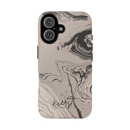 Cream, Grey, and Taupe Marble iPhone Case | A Bold Neutral Grounded in Softness