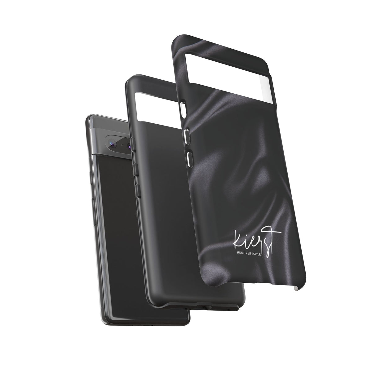 Black Silk Print Google Pixel Phone Case
