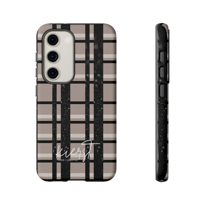 Elevated Neutrals Plaid Samsung Galaxy Case | Structured Style, Soft Edge