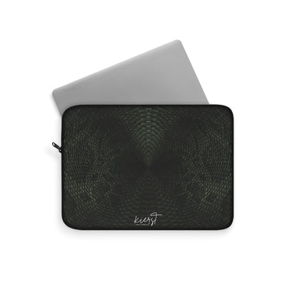 Deep Rich Green Snake Print Laptop Sleeve | Designed to Stand Out
