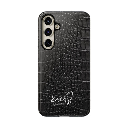 Black Alligator Print Samsung Galaxy Case | Refined Impact, Bold Simplicity