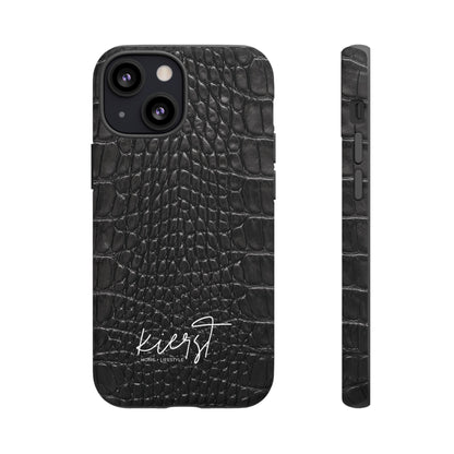 Black Alligator Print iPhone Case