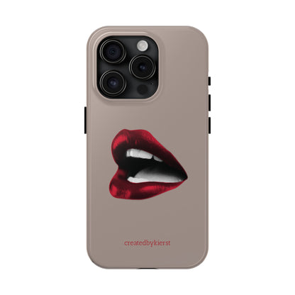 Vintage Newspaper Red Lips iPhone Case