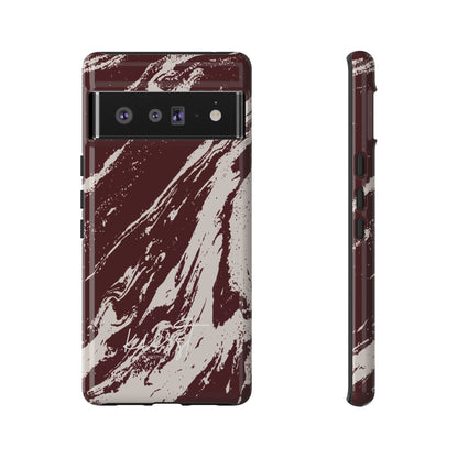 Cream Marble on Signature Velvet Noir Google Pixel Phone Case