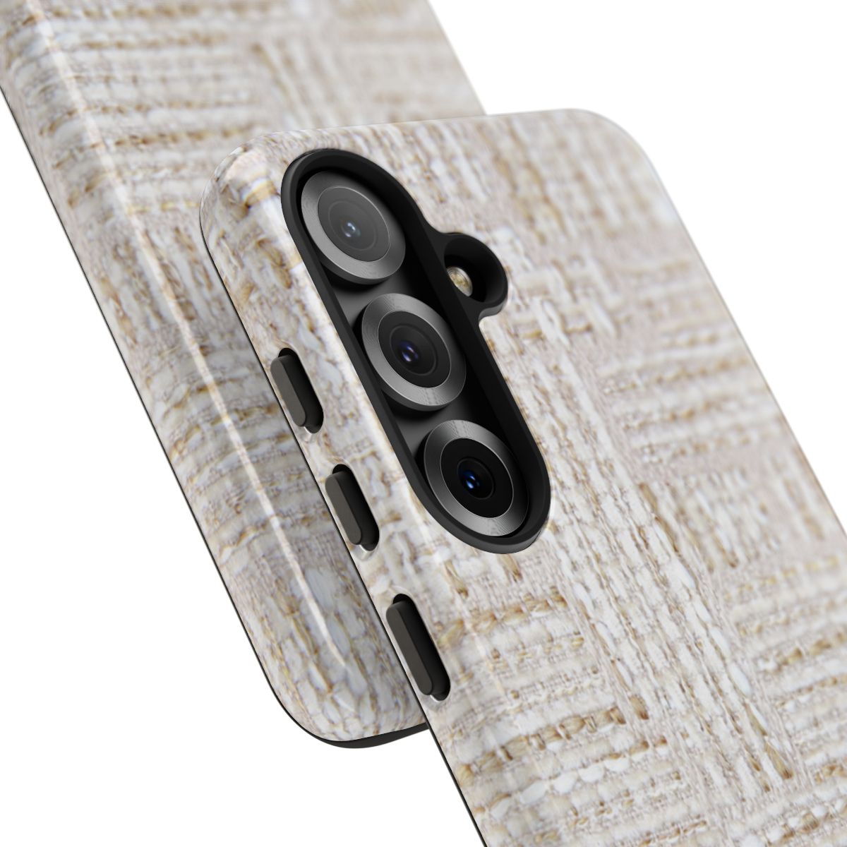 Cream + Gold Tweed Print Samsung Galaxy Phone Case
