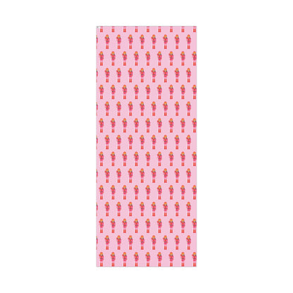 Fair Nutcracker on Pink Wrapping paper