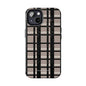 Tan, Black, and Black Glitter Plaid iPhone Case