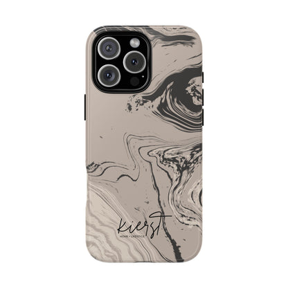 Cream, Grey, and Taupe Marble iPhone Case | A Bold Neutral Grounded in Softness