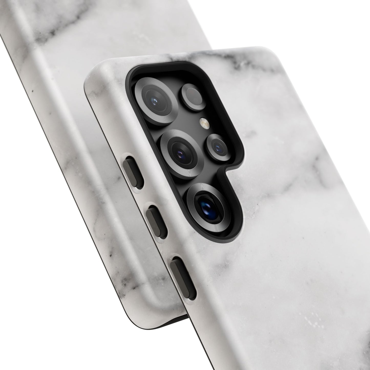 Lived-In White and Grey Marble Samsung Galaxy Phone Case