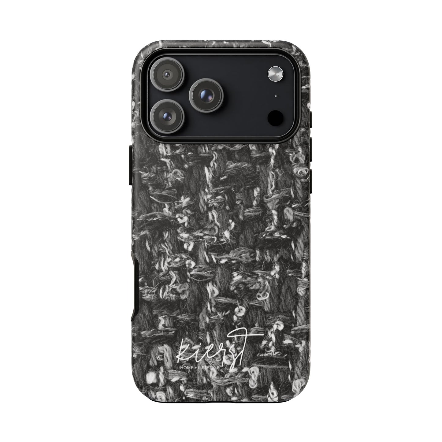 Grey Tweed Print iPhone Case