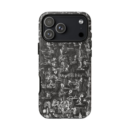 Grey Tweed Print iPhone Case