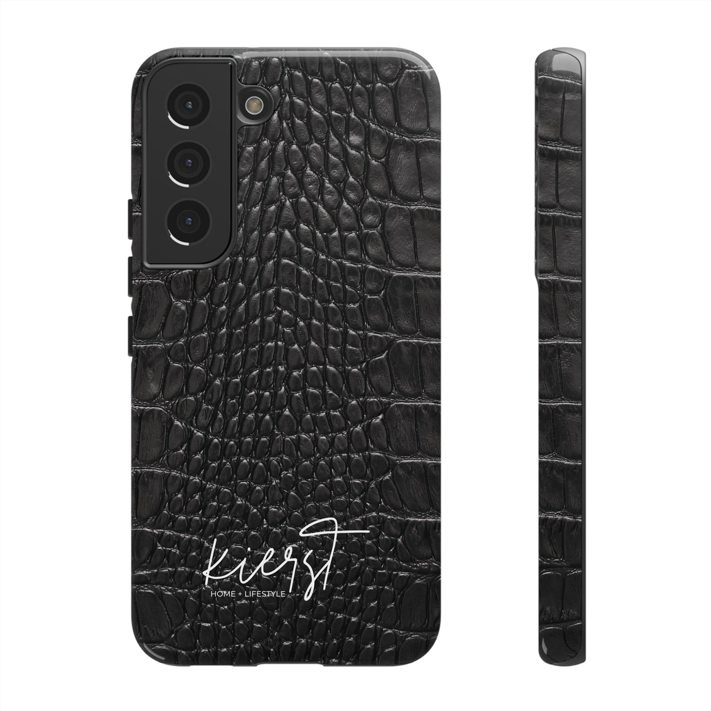 Black Alligator Print Samsung Galaxy Phone Case