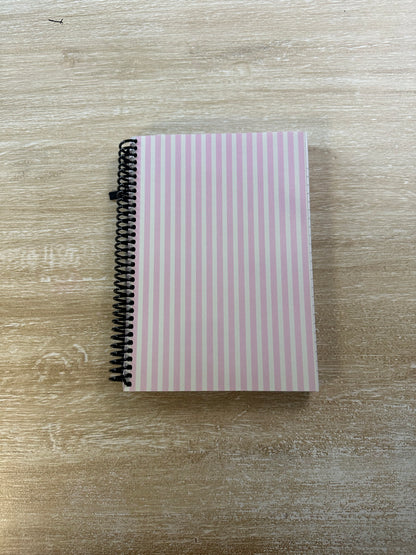 Signature Pink + Cream Striped Notebook