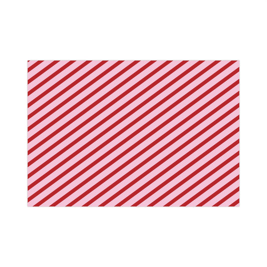 Pink and Red Diagnol Striped Wrapping paper